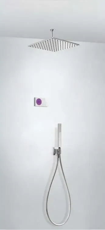 Populair Tres Shower Technology elektronische inbouwthermostaat met regendouche 30x30cm en handdouche
