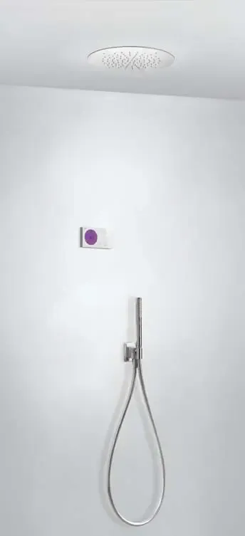 Op = Op Tres Shower Technology elektronische inbouwthermostaat met regendouche 38cm en handdouche