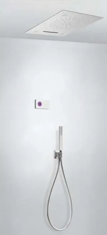 Korting Tres Shower Technology elektronische inbouwthermostaat met waterval plafonddouche en lichttherapie