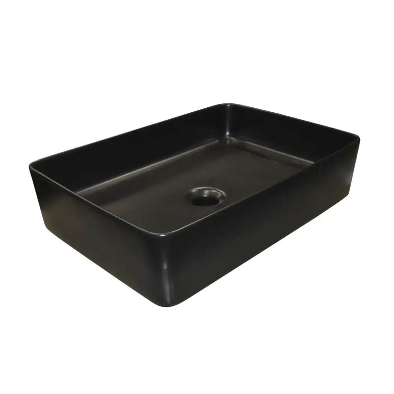 Laatste Versie Mueller Ligilo opbouw wastafel 35x50x14.5cm mat zwart
