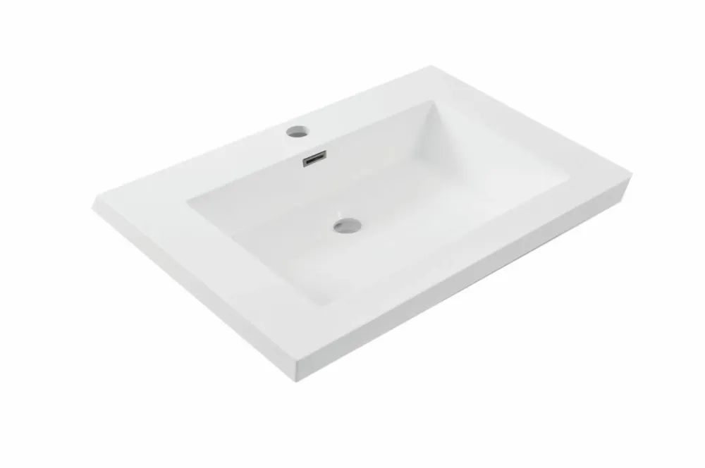 Mueller Single mineraalmarmer wastafel 60x46cm Koop Online