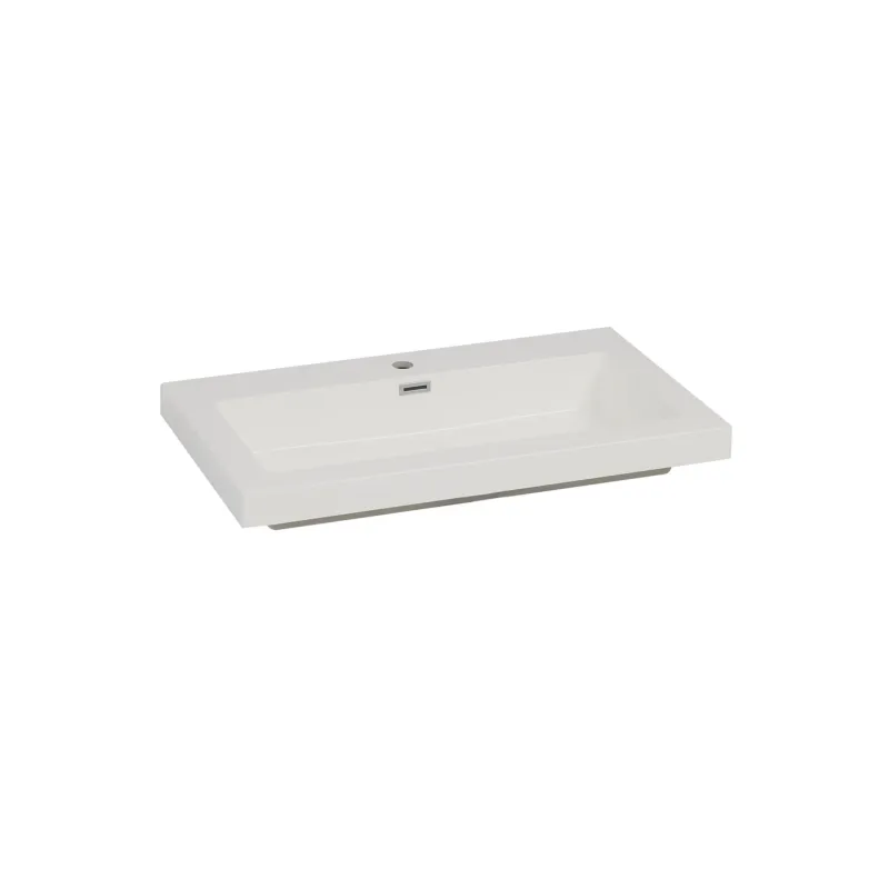 Mueller Single mineraalmarmer wastafel 80x46cm Nieuw