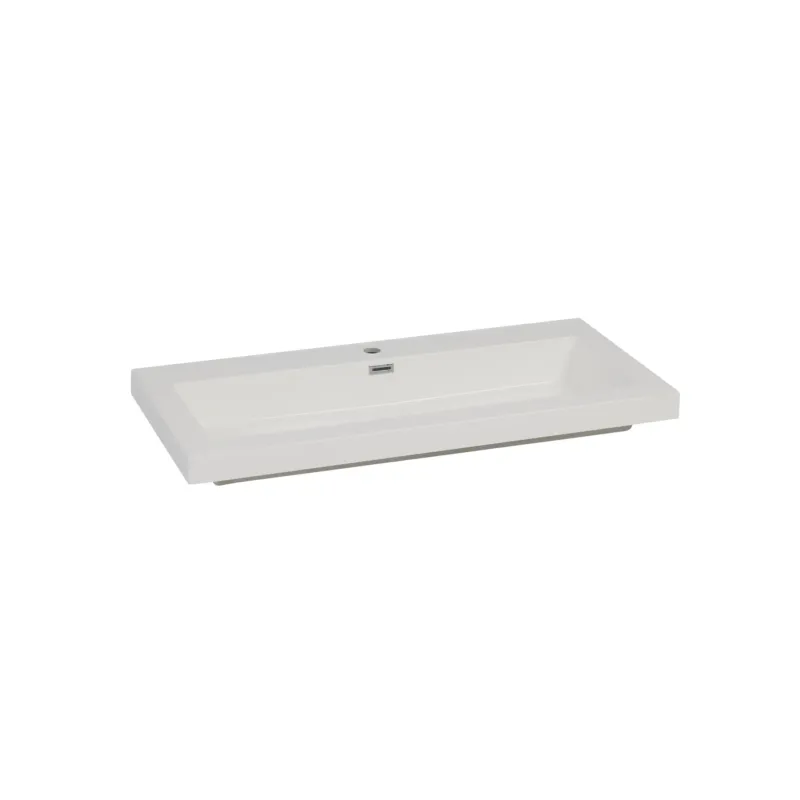 Mueller Single mineraalmarmer wastafel 100x46cm Gecertificeerd
