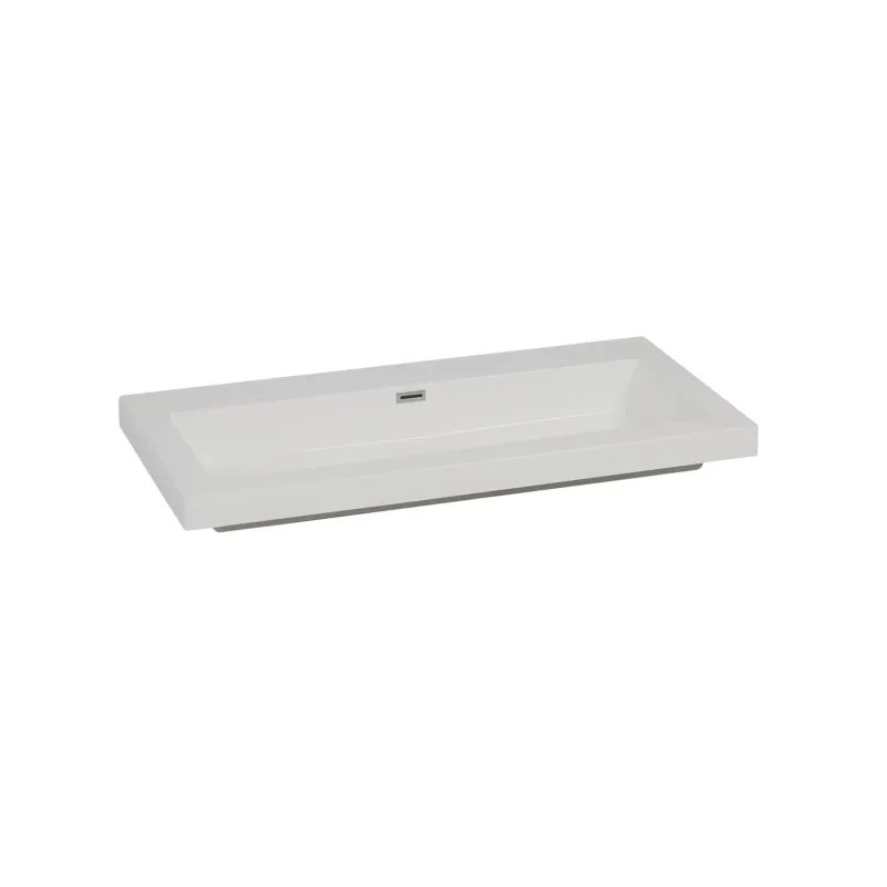 Mueller Single mineraalmarmer wastafel zonder kraangat 100x46cm Meest Verkocht