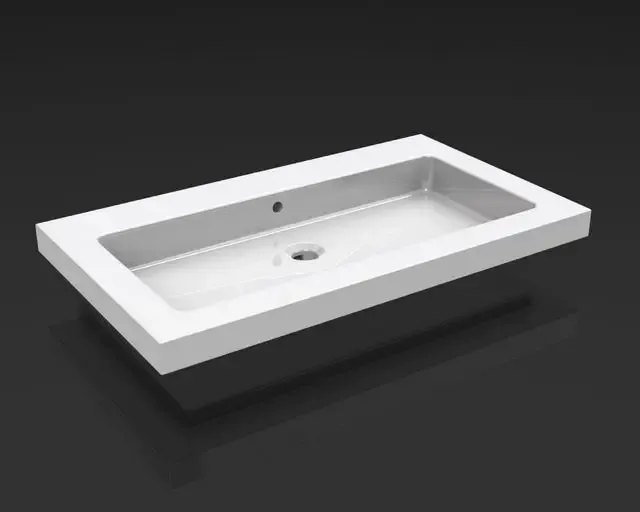 Tijdelijk Beschikbaar Mueller Single flat meubelwasbak 80x46cm zonder kraangat