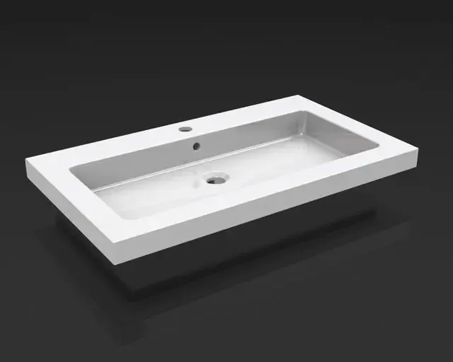 Mueller Single flat meubelwasbak 80x46cm met kraangat Lage Prijs