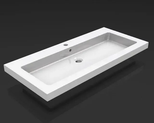 Mueller Single flat meubelwasbak 100x46cm met kraangat Aanbieding