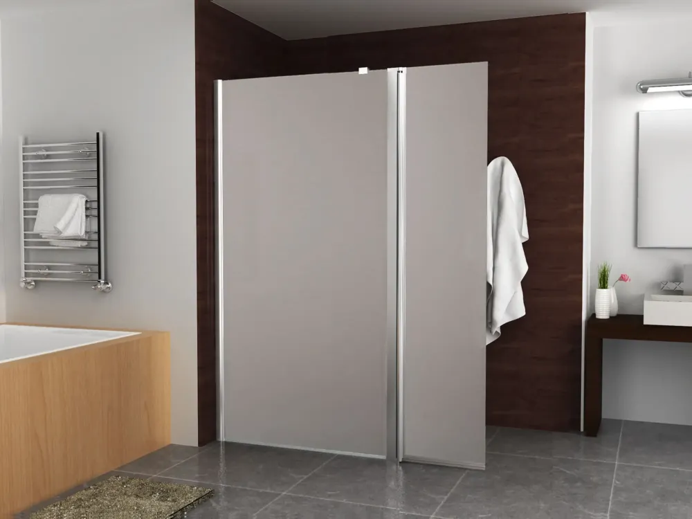 Mueller Private zijwand links + scharnierprofiel 35x200cm 10mm matglas Merkproduct