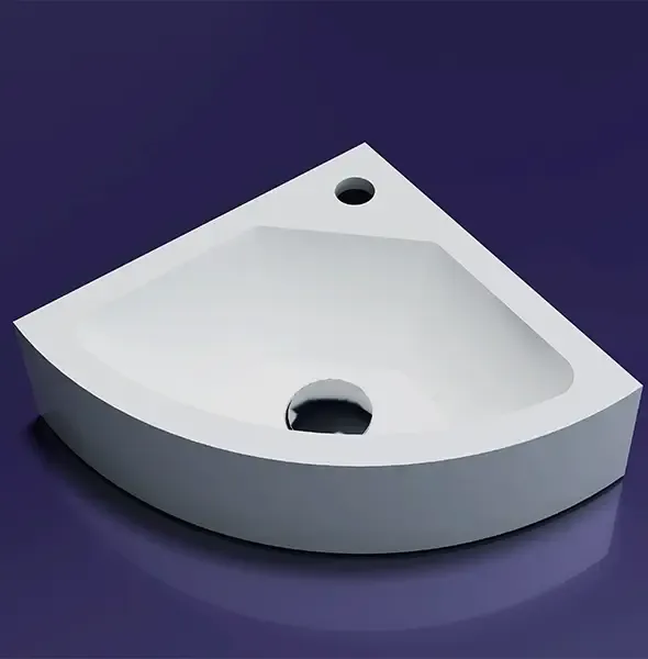 Lambini Designs Corner solid surface fontein 30x30x10cm Nieuw