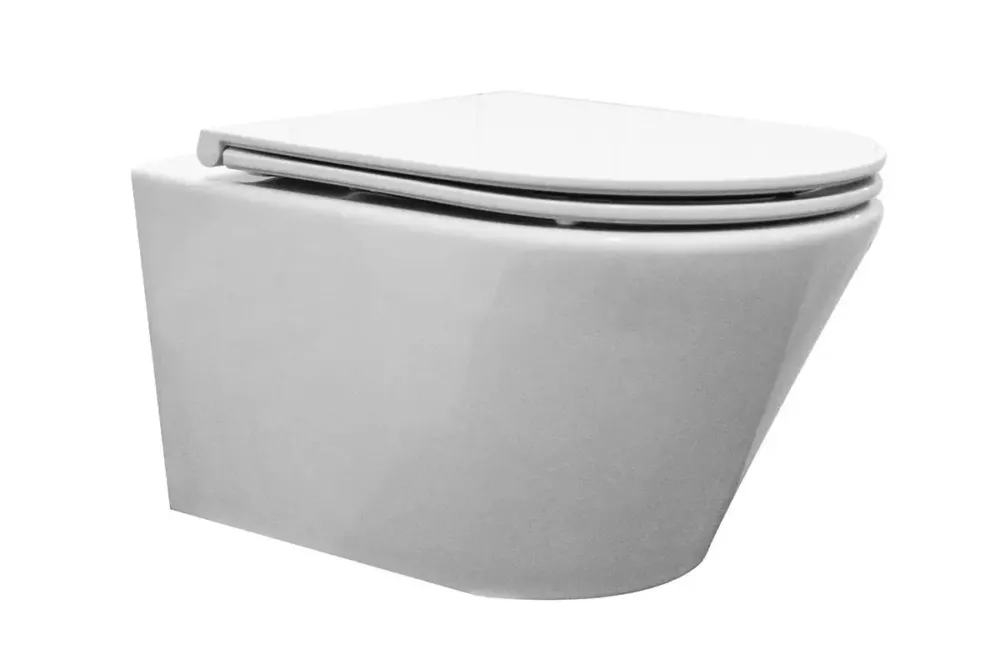 Mueller Afesta Junior toiletpot randloos met vlakke soft-close zitting Shop Nu