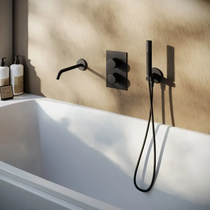 Saniclear Nero thermostatische inbouw badkraan compleet Alleen Vandaag