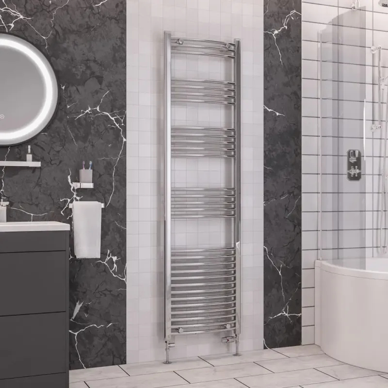 Eastbrook Wendover gebogen handdoekradiator 50x180cm 540W chroom Favoriet