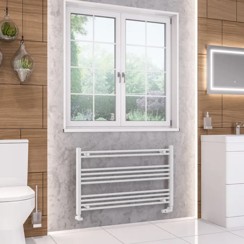 Hoge Kwaliteit Eastbrook Wendover handdoekradiator 100x60cm 404W wit glans