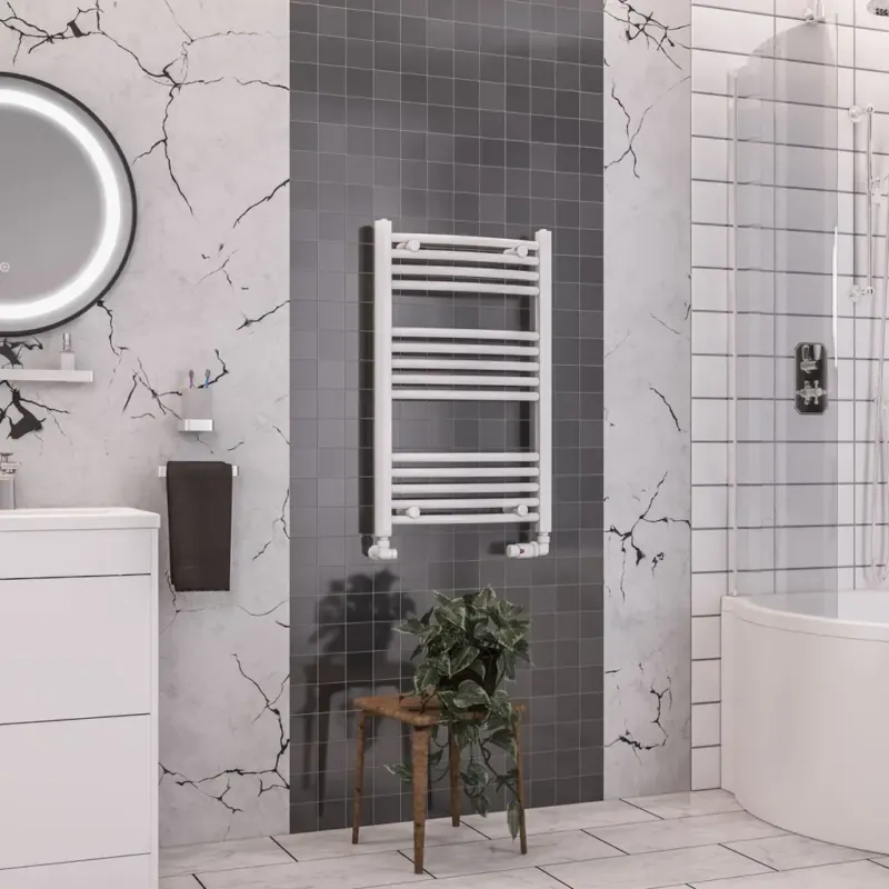 Bestseller Eastbrook Wendover gebogen handdoekradiator 50x80cm 314W wit glans
