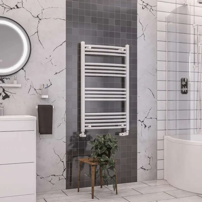 Actieprijs Eastbrook Wendover gebogen handdoekradiator 60x100cm 427W wit glans