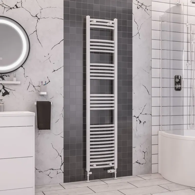 Eastbrook Wendover gebogen handdoekradiator 40x180cm 577W wit glans Korting
