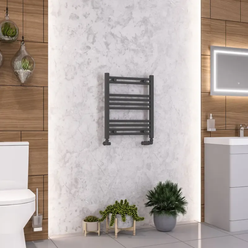 Eastbrook Wendover handdoekradiator 50x60cm 260W antraciet Uitverkoop
