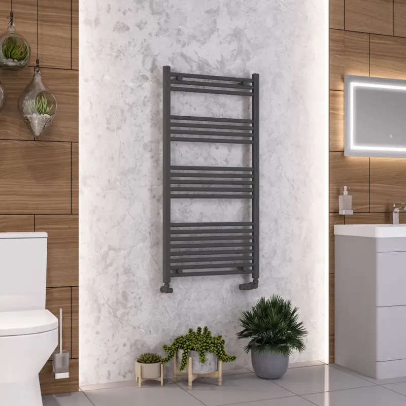 Eastbrook Wendover handdoekradiator 60x120cm 602W antraciet Fabrieksprijs