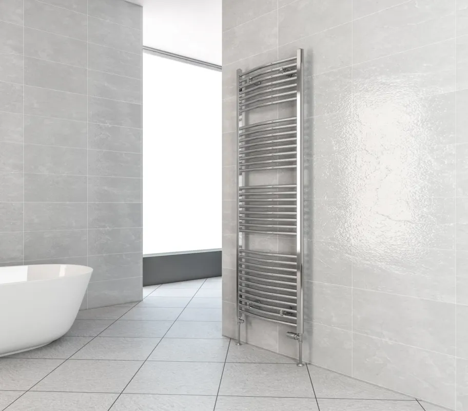 Eastbrook Biava Multirail verticale gebogen verwarming 119x75cm Chroom 542 watt Beste Prijs