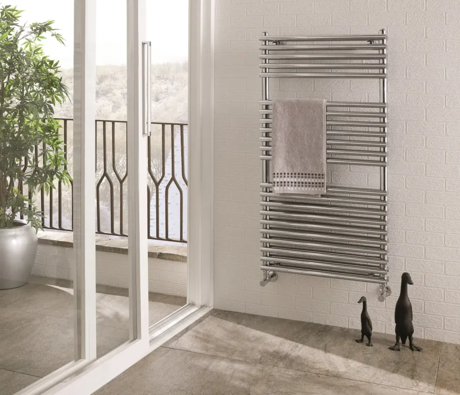 Eastbrook Biava Double Tube handdoek radiator 180x60cm Chroom 1280 watt Betaalbaar