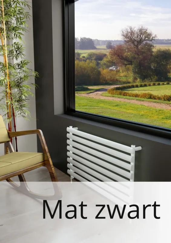 Direct Beschikbaar Eastbrook Tunstall handdoek verwarming 56x100cm Mat zwart 693 watt