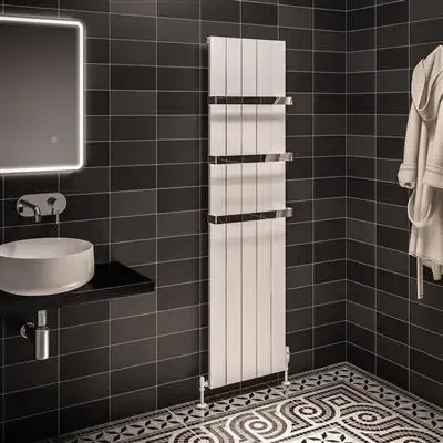 Aanbieding Eastbrook Rosano verticale aluminium radiator 180x47cm Mat wit 1580 watt