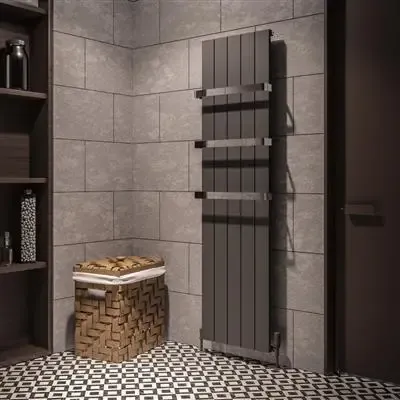 Eastbrook Rosano verticale aluminium radiator 180x47cm Antraciet 1580 watt Koop Online