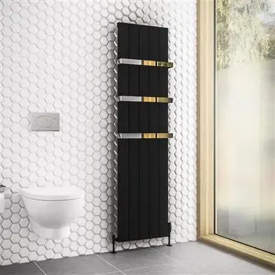 Favoriet Eastbrook Rosano verticale aluminium radiator 180x47cm Mat zwart 1580 watt
