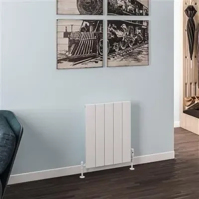 Eastbrook Rosano horizontale aluminium radiator 60x47cm Mat wit 555 watt Exclusieve Aanbieding