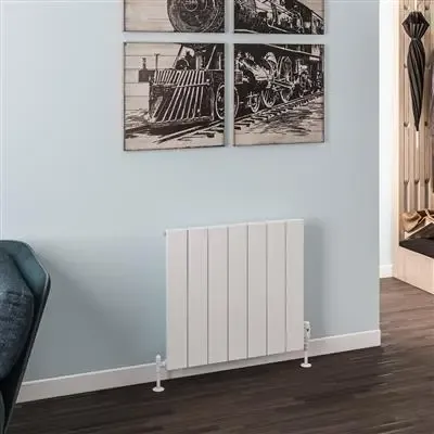 Eastbrook Rosano horizontale aluminium radiator 60x66cm Mat wit 777 watt Direct Verzonden