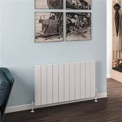 Veilige Betaling Eastbrook Rosano horizontale aluminium radiator 60x104cm Mat wit 1221 watt