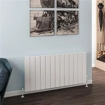 Laatste Kans Eastbrook Rosano horizontale aluminium radiator 60x123cm Mat wit 1443 watt