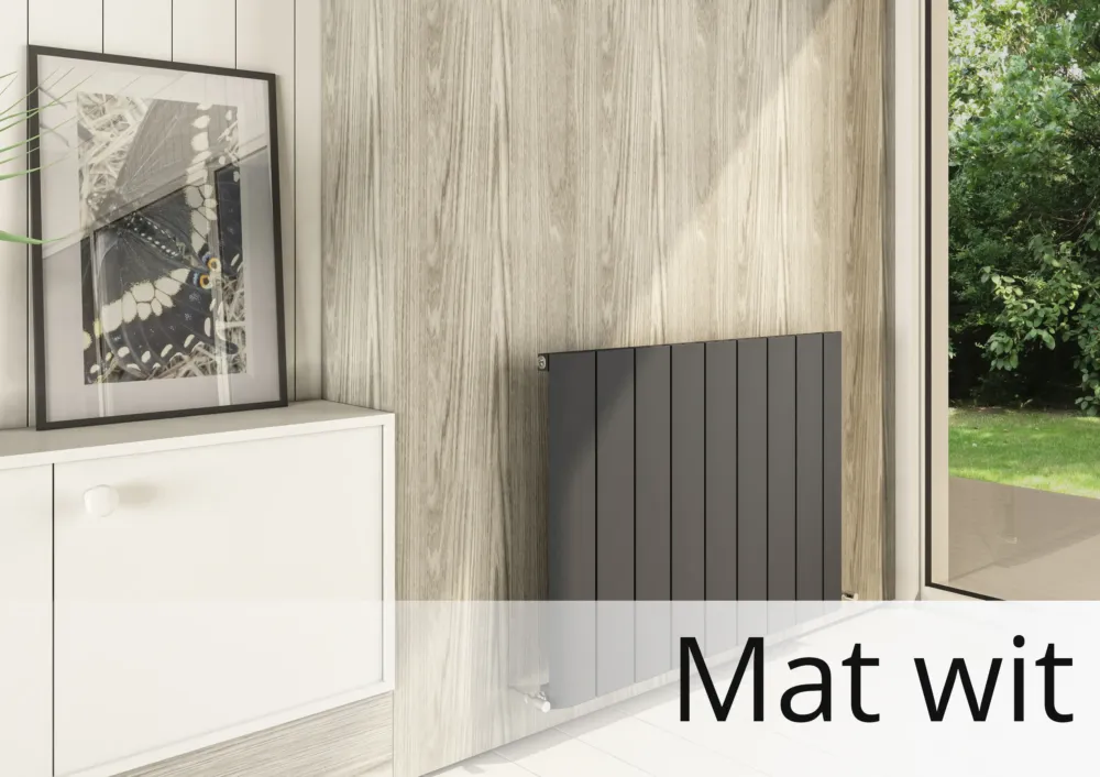 Bestel Nu Eastbrook Peretti horizontale aluminium radiator 60x47cm Mat wit 555 watt
