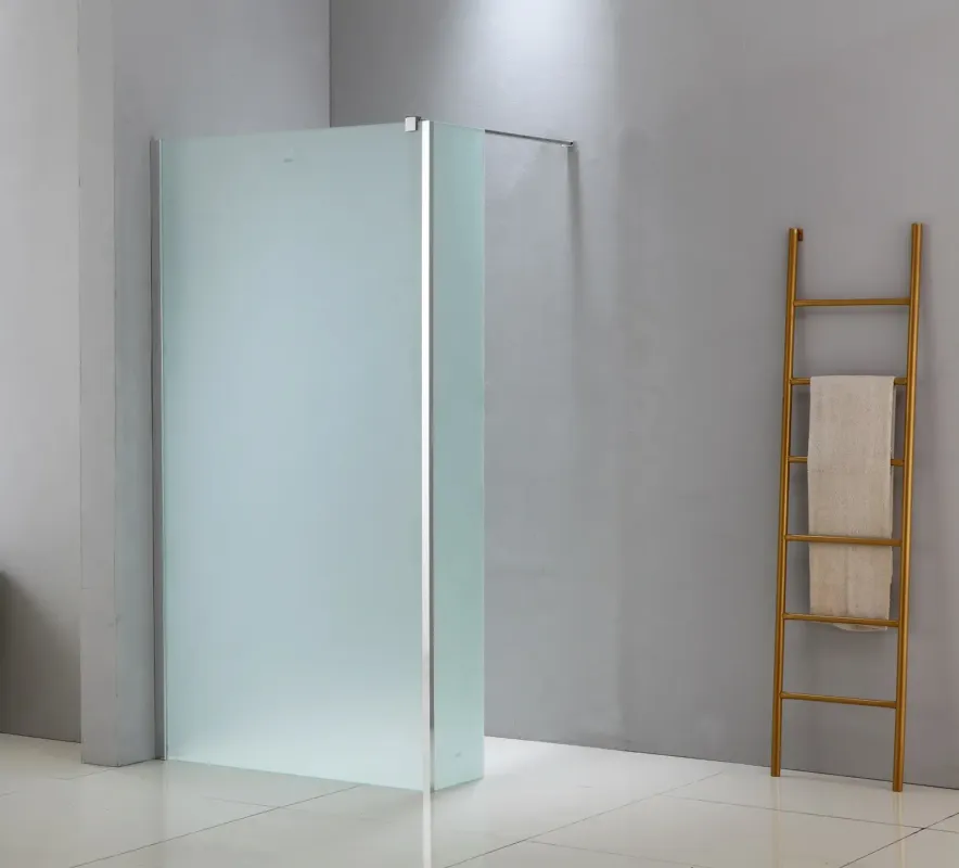 Speciale Aanbieding Saniclear Trust douche zijwand mat glas 30x200cm anti-kalk chromen profielen