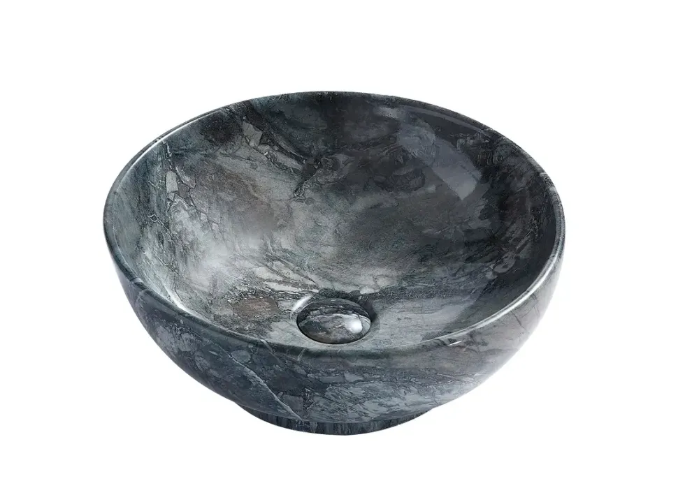 SaniGoods Marble wastafel 41x18cm zwart keramiek Merkproduct