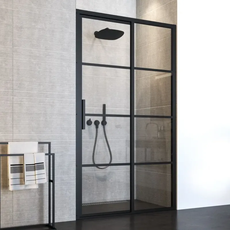 Sealskin SOHO schuifdeur rechterversie 120x210cm mat zwart Tijdelijk Beschikbaar