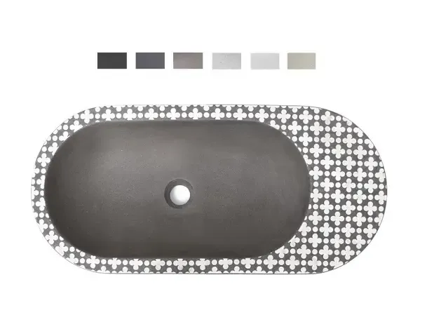 Betrouwbaar Urbi et Orbi Holywater opbouw wastafel 63x14cm antraciet