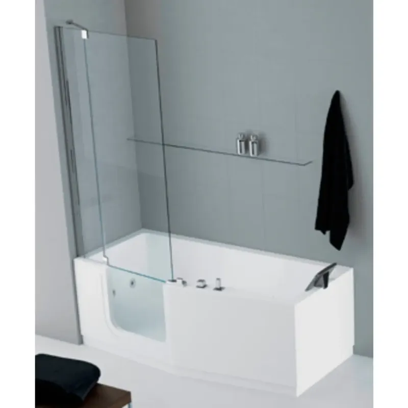Shop Nu Novellini Iris Comby badwand m. vast segment links 86x150cm met chroom profiel