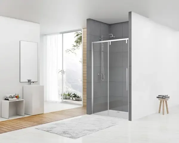 van Rijn ST06 softclose douchedeur met helder glas chroom 140x200cm Betrouwbaar