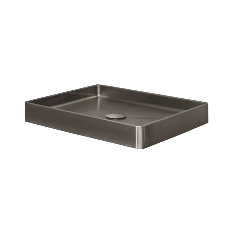 Gratis Retour Qisani Vanity opbouw wastafel 47x32x8cm gunmetal