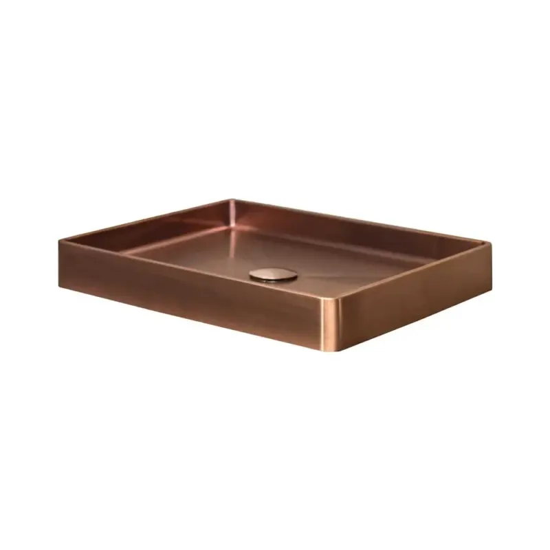 Qisani Vanity opbouw wastafel 47x32x8cm copper Express Levering
