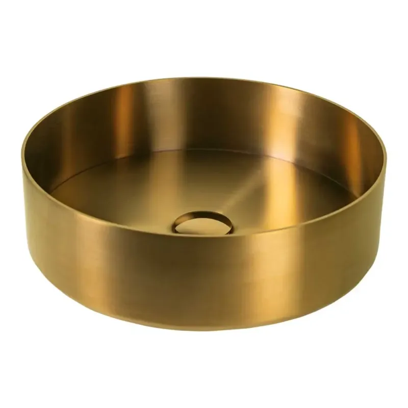 Gereduceerde Prijs Qisani Vanity opbouw wastafel 40x12cm gold