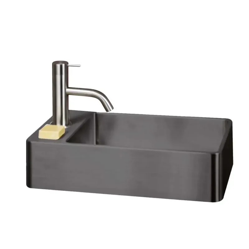 Qisani Vanity fontein 22x40x10cm gunmetal Shop Nu