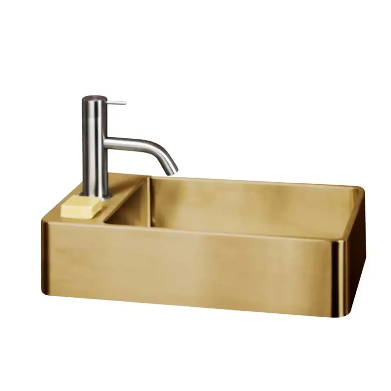 Qisani Vanity fontein 22x40x10cm gold Beste Prijs