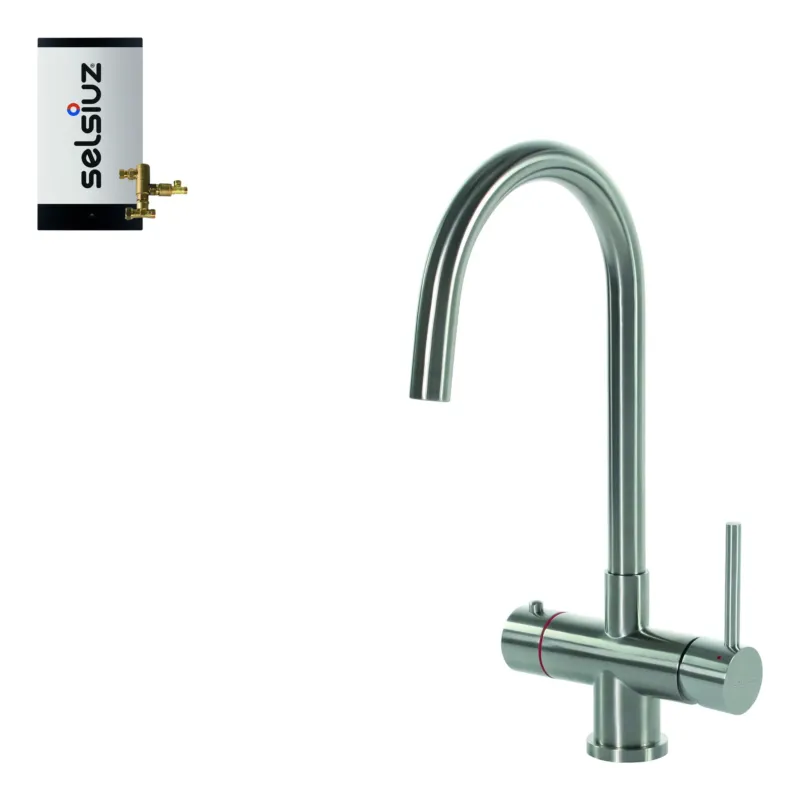 Shop Nu Selsiuz Inox kokend water kraan met combi extra boiler en C-uitloopkraan inox