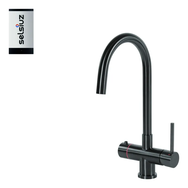 Selsiuz Inox kokend water kraan met single boiler en C-uitloopkraan gunmetal Gereduceerde Prijs