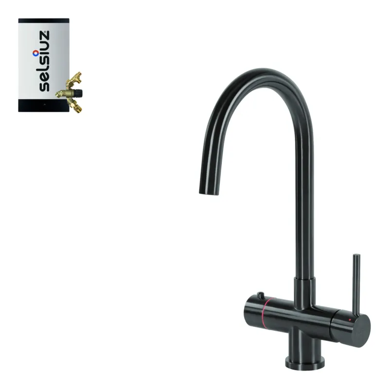 Koop Online Selsiuz Inox kokend water kraan met combi extra boiler en C-uitloopkraan gunmetal
