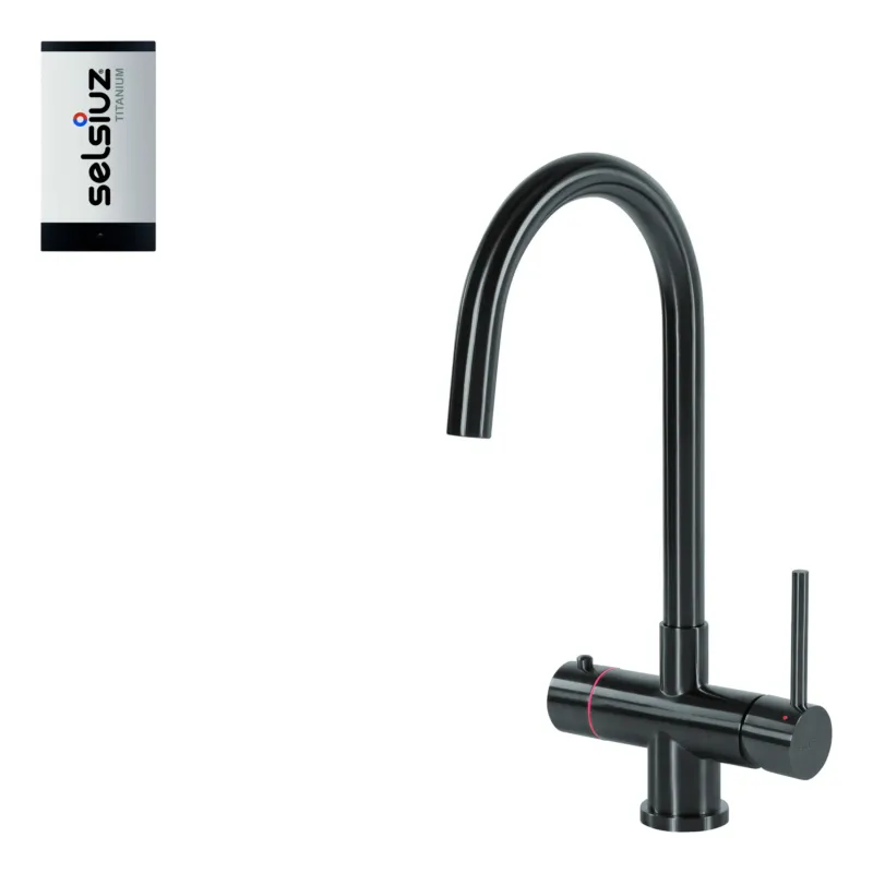 Selsiuz Inox kokend water kraan met titanium single boiler en C-uitloopkraan gunmetal Laatste Versie