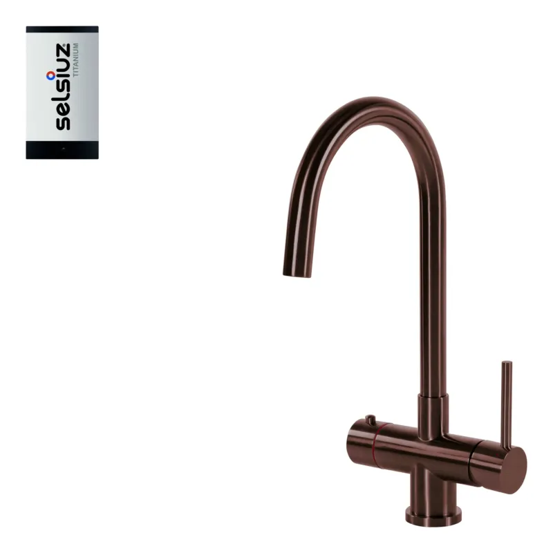 Nieuw Selsiuz Inox kokend water kraan met titanium single boiler en C-uitloopkraan copper