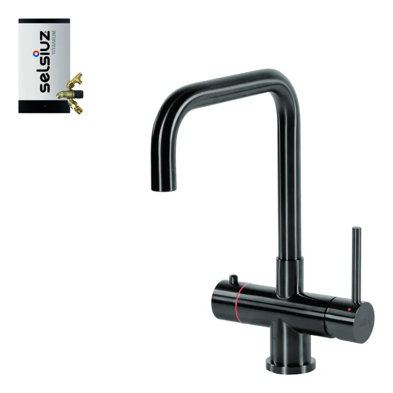 Selsiuz Inox kokend water kraan met titanium combi extra boiler en U-uitloopkraan gunmetal Hete Deal